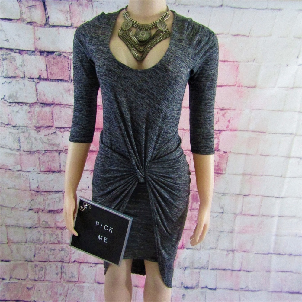 The Vanity Room Knot Cinched High Low Dress S
